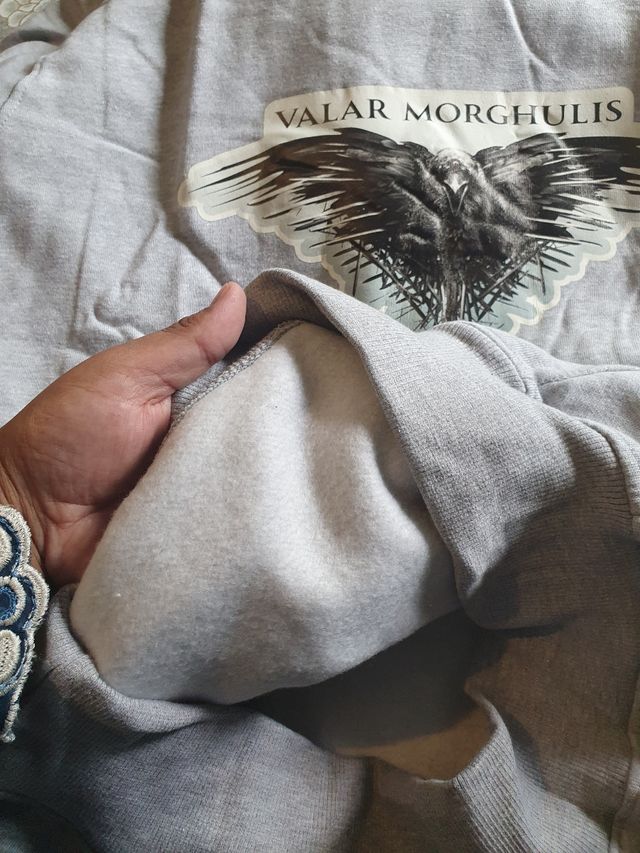 Felpa con stampa Valar Morghulis