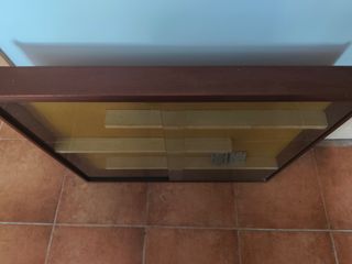 Armario madera colgante cristal