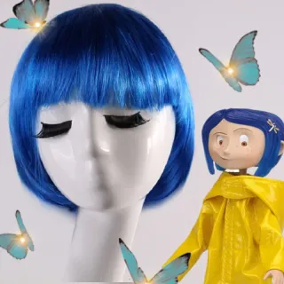 Peluca azul disfraz Coraline - Los mundos de Coral