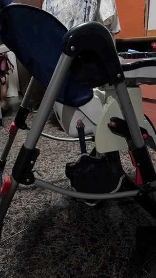 Trona bebé evolutiva azul y naranja