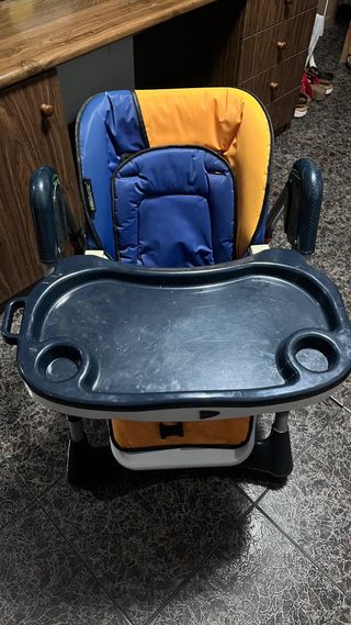 Trona bebé evolutiva azul y naranja