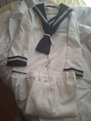 Traje de Comunión Niño Azul y Blanco