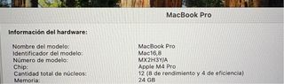 MacBook Pro M4 Pro 24GB 512GB Negro