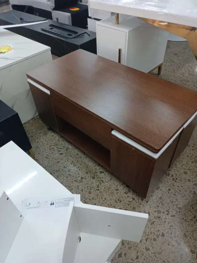 Moderna mesa de centro natural multifuncional