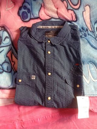 Camisa Angelo Litrico Azul Talla XXL Nueva