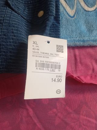 Camisa Angelo Litrico Azul Talla XXL Nueva