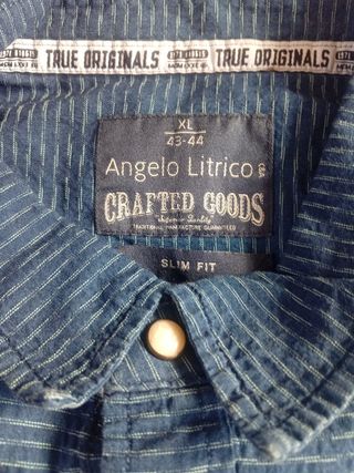 Camisa Angelo Litrico Azul Talla XXL Nueva