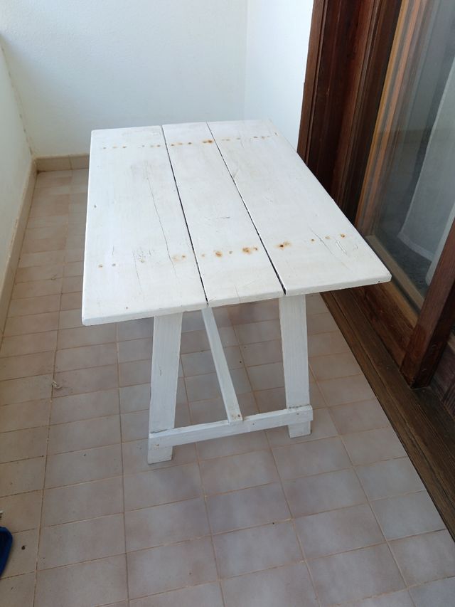 Mesa Ibicenca Madera Blanca
