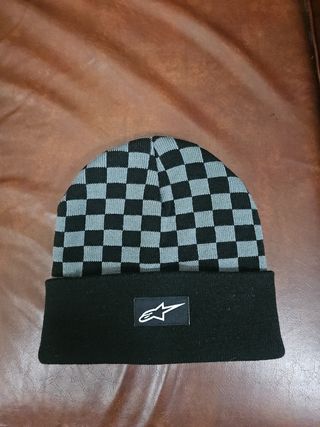 Gorro Alpinestars Cuadros Negro Gris