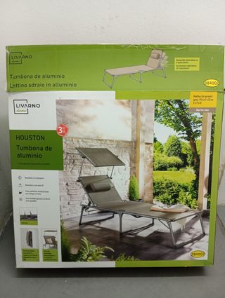 Tumbona Livarno Home Aluminio Plegable Marrón
