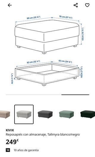 Puf Kivik Ikea gris