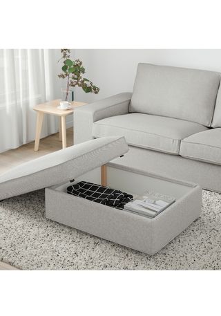 Puf Kivik Ikea gris