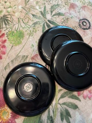 Set 3 piattini Nespresso neri e grigi