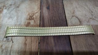 Correa flexible 22mm reloj antiguo dorado.