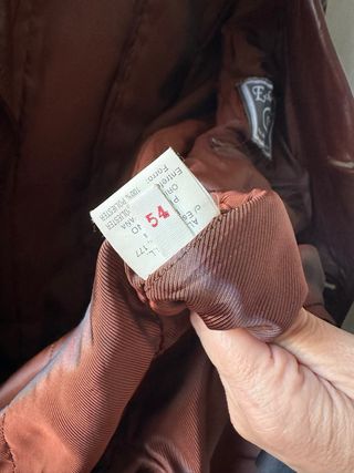 Chaqueta de cuero hombre. Talla 54. Marrón