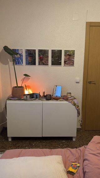 Mueble salón blanco 120x42x75 cm