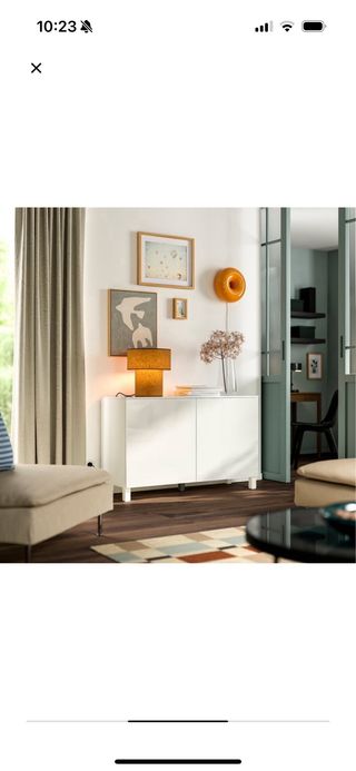 Mueble salón blanco 120x42x75 cm