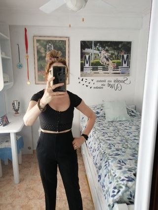 Top H&M Negro Talla XS