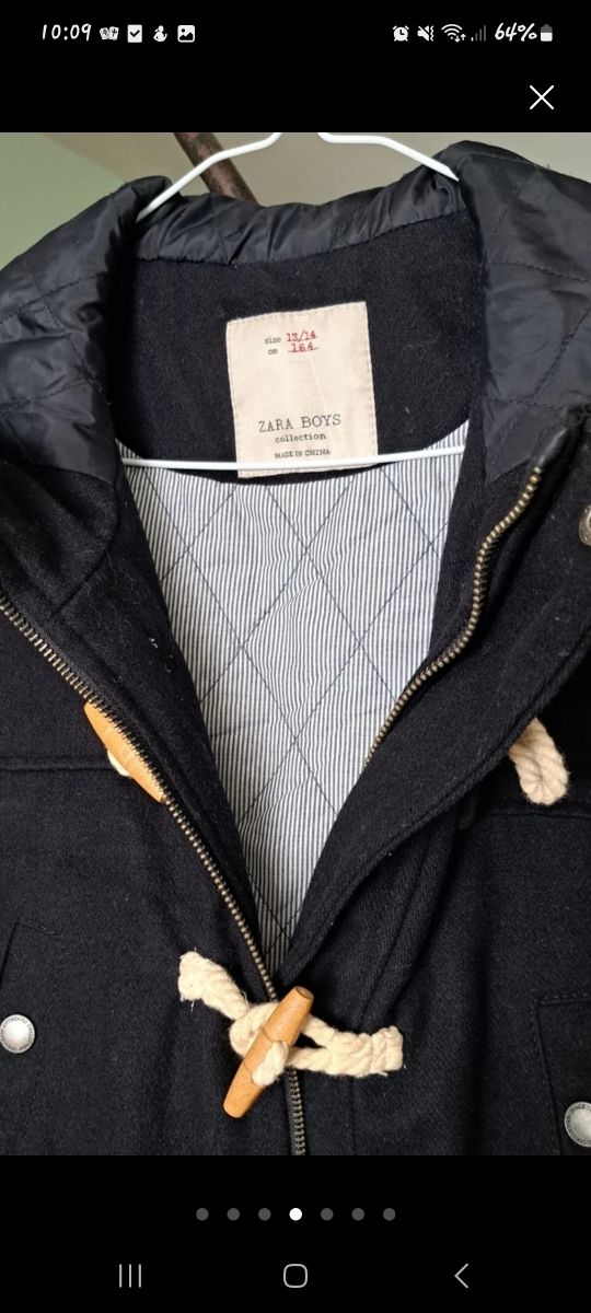 Trenca niño azul marino