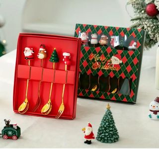 Set 6 Cucchiai e Forchette Natale