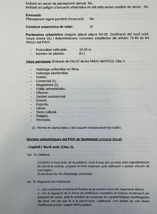 Solar en venta en Sentmenat