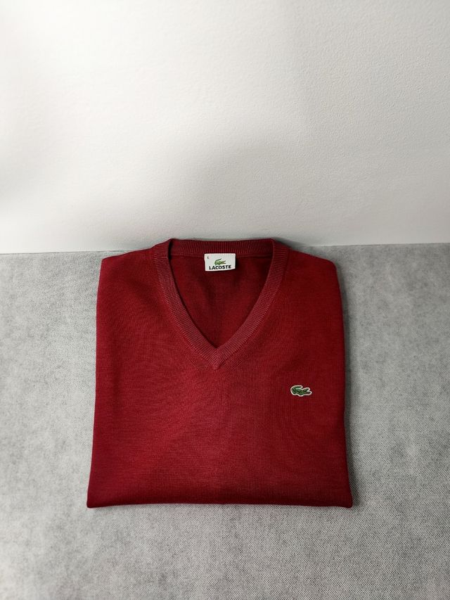 Jersey Lacoste Rojo Burdeos Talla XL