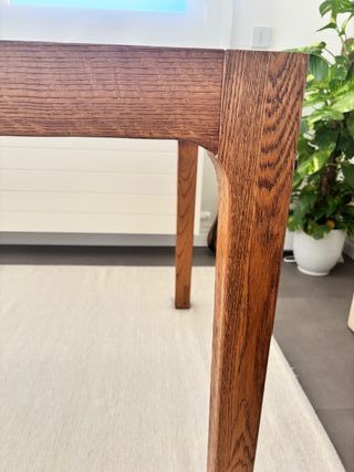 Mesa de centro madera olmo y cristal