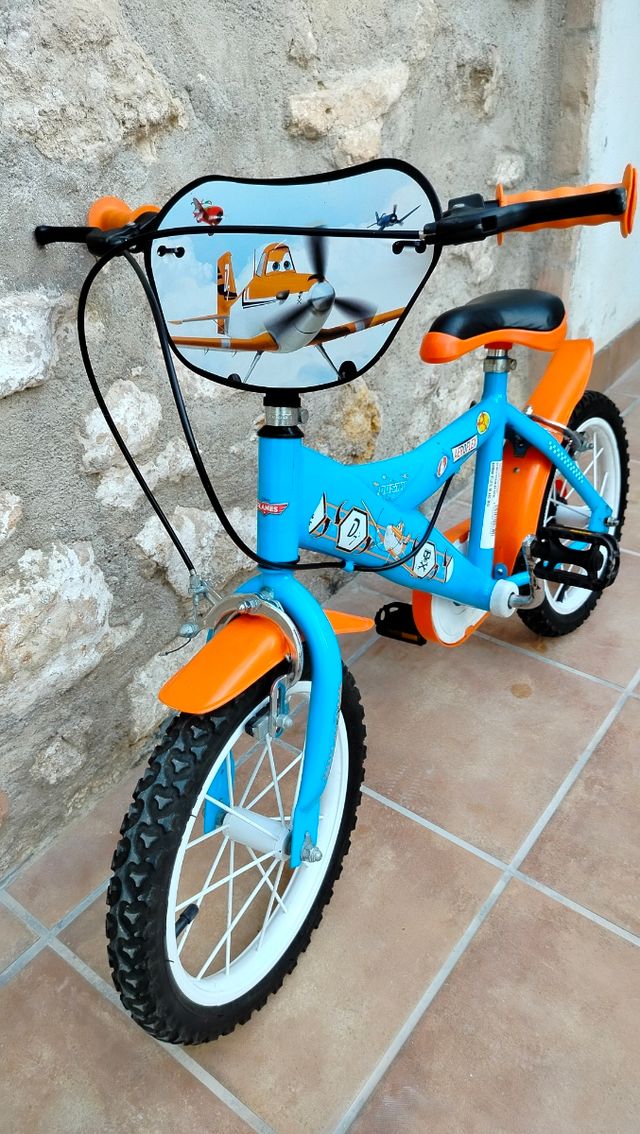 Bicicleta Infantil 14 Azul y Naranja