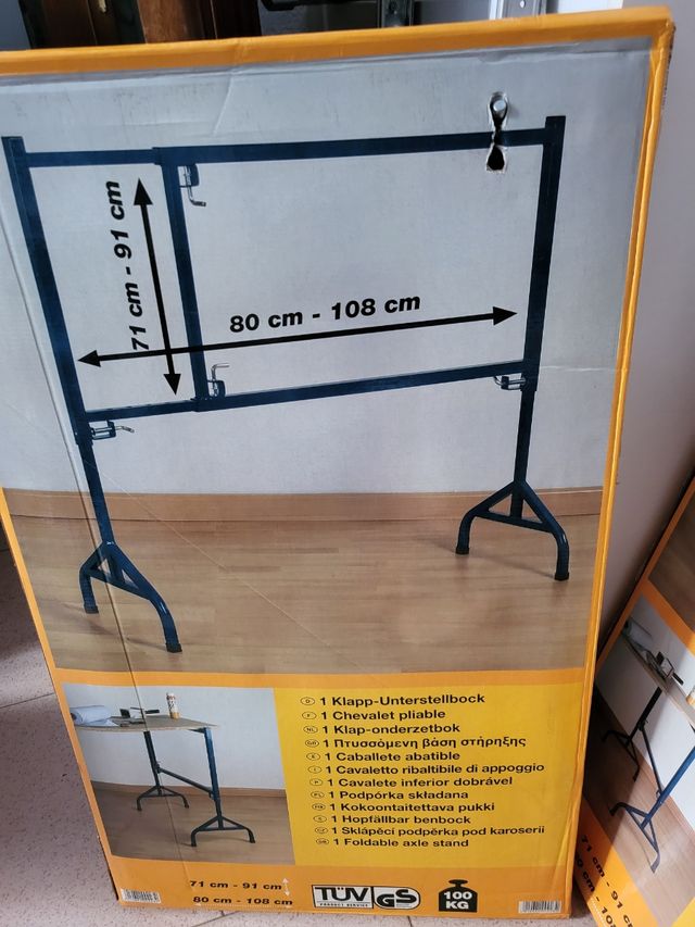 Caballete de hierro plegable