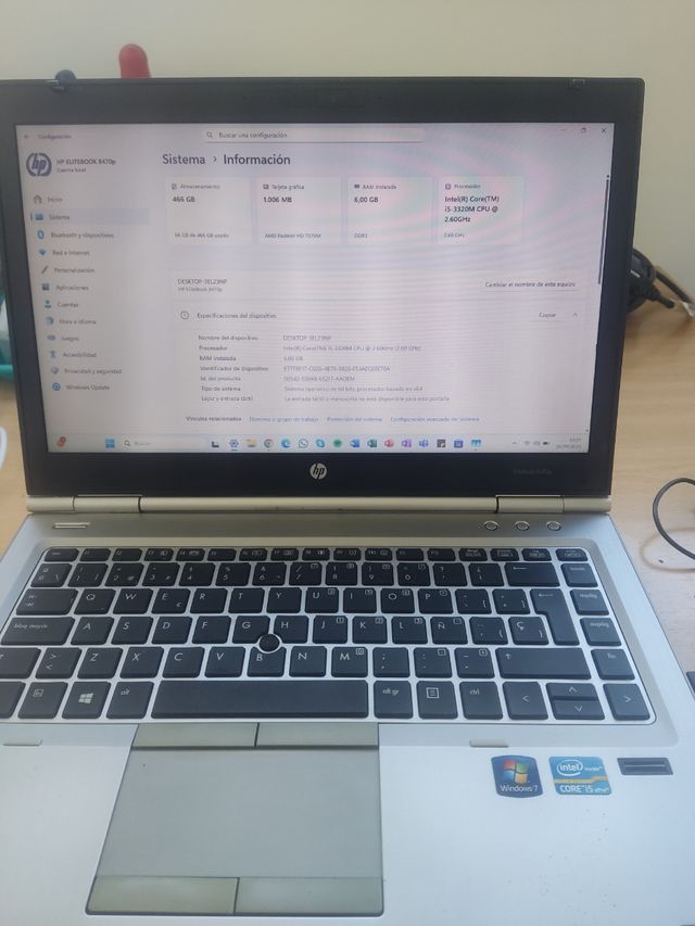 3 HP Elitebook 8470P/8460P- I5 - W11 Pro 6GB+ 500