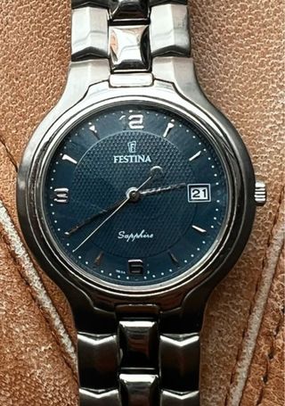 Reloj Festina Esfera Azul y Correa Plateada