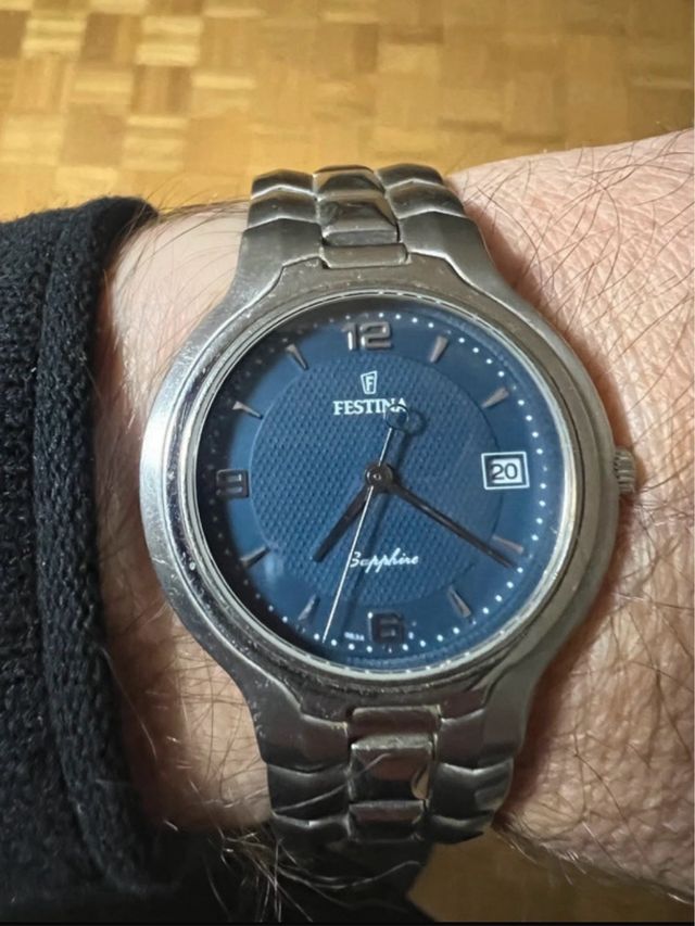 Reloj Festina Esfera Azul y Correa Plateada