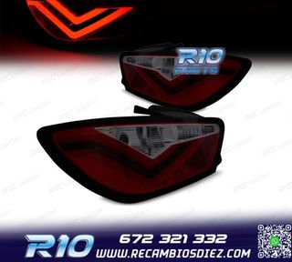 PILOTOS PARA SEAT IBIZA 08-12 LIGHT BAR ROJO AHUMADO 3 PUERT