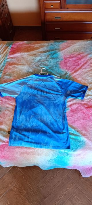 Camiseta Adidas Azul y Blanca Talla S