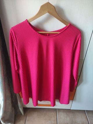 Camiseta Fucsia Manga Larga