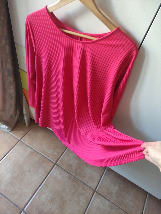 Camiseta Fucsia Manga Larga