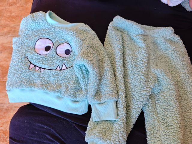 Conjunto bebé 6-9 meses mono peluche