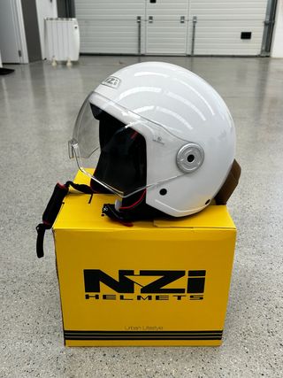 NUEVO Casco Moto Vintage NZI Blanco Talla XS