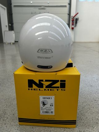 NUEVO Casco Moto Vintage NZI Blanco Talla XS