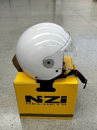 NUEVO Casco Moto Vintage NZI Blanco Talla XS