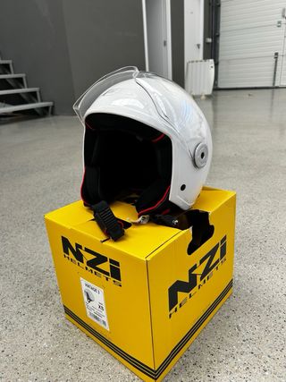 NUEVO Casco Moto Vintage NZI Blanco Talla XS