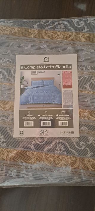 Completo letto singolo flanella