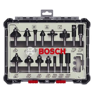 BOSCH Jogo 15Pcs Fresas Madeira 8mm 2607017472