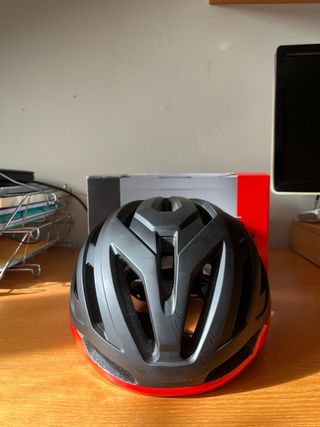 Casco Ciclismo GS HUEZ Negro/Rojo Nuevo