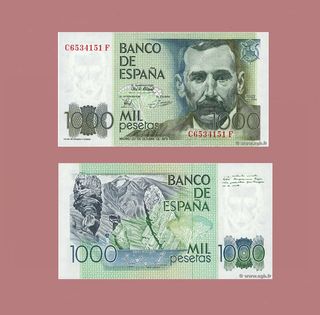 Billete 1000 Pesetas España 1979 Benito Pérez Gald