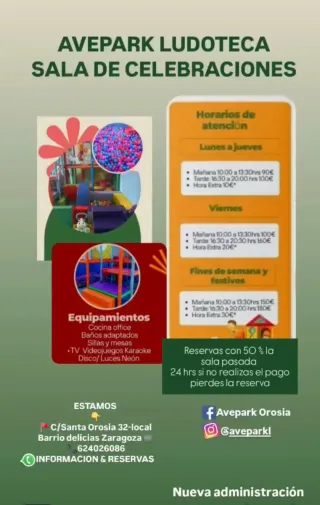 AVEPARK LUDOTECA SALA DE CELEBRACIONES