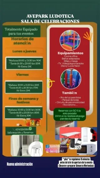 AVEPARK LUDOTECA SALA DE CELEBRACIONES
