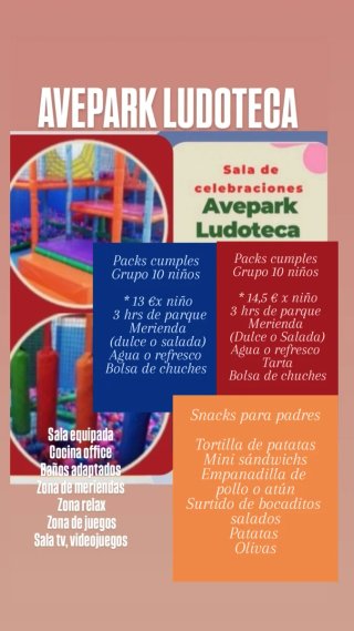 AVEPARK LUDOTECA SALA DE CELEBRACIONES
