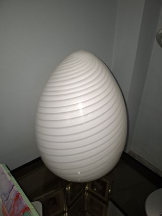 Lámpara de cristal estilo huevo Vetri Murano