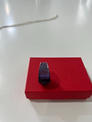 Anillo Swarovski Morado y Plateado 